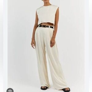 Dissh Rue Cream Trouser Pant - Size 6 NWT